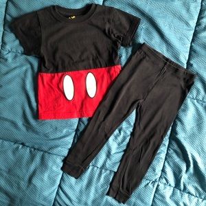 Disney Mickey 2T top and Black Pants